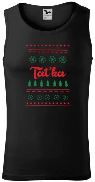 Pánské vánoční tílko Stromečky a vločky - taťka