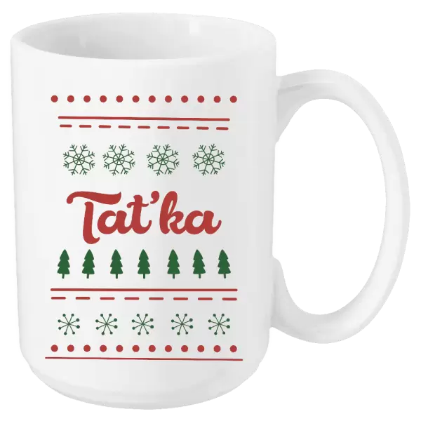Vánoční hrnek Stromečky a vločky - taťka