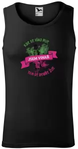 Pánské tílko Kde se víno pije, tam se dobře žije - jsem vinař