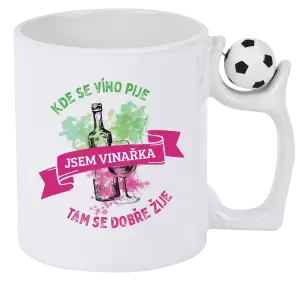 Hrnek Kde se víno pije, tam se dobře žije - jsem vinařka