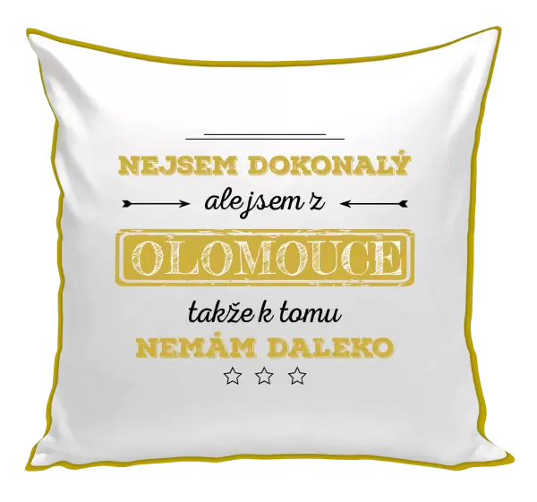 Polštář Nejsem dokonalý, ale jsem z ...