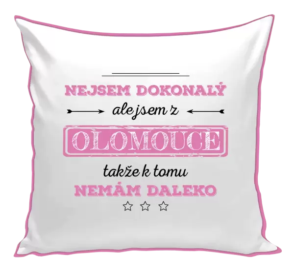 Polštář Nejsem dokonalý, ale jsem z ...
