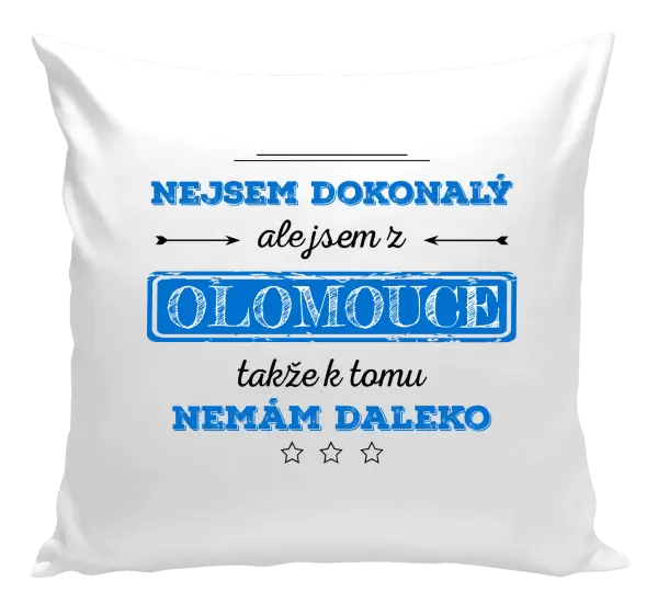 Polštář Nejsem dokonalý, ale jsem z ...