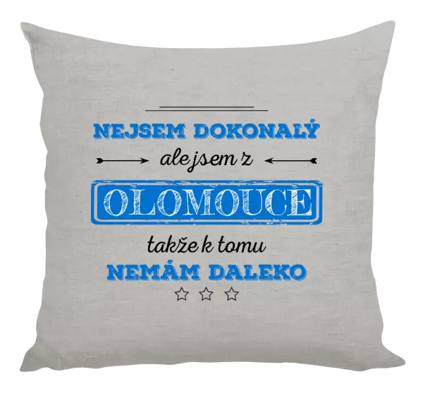 Polštář Nejsem dokonalý, ale jsem z ...