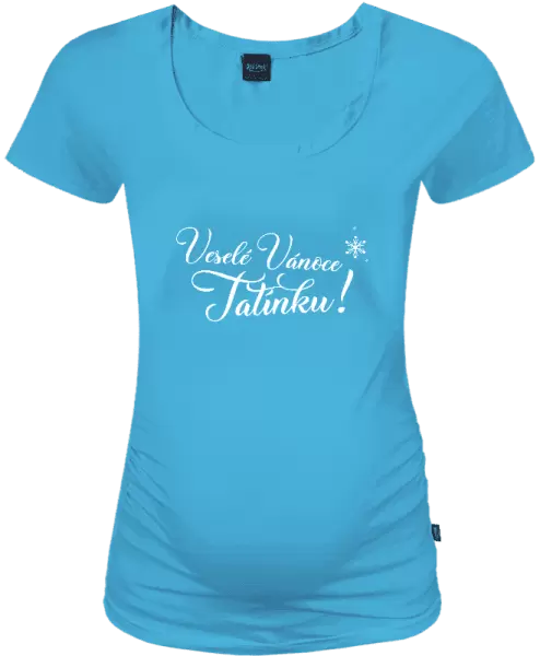 Vánoční těhotenské tričko Veselé Vánoce tatínku