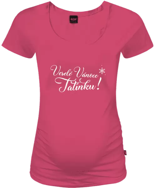Vánoční těhotenské tričko Veselé Vánoce tatínku