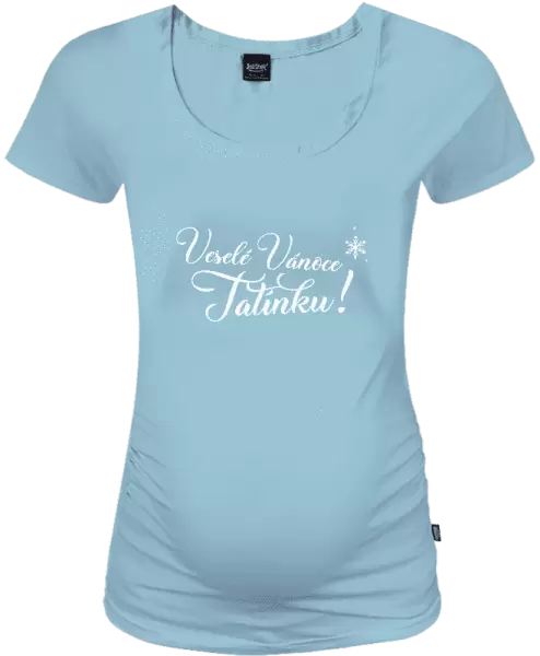 Vánoční těhotenské tričko Veselé Vánoce tatínku