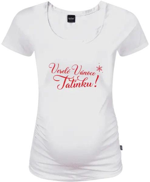 Vánoční těhotenské tričko Veselé Vánoce tatínku