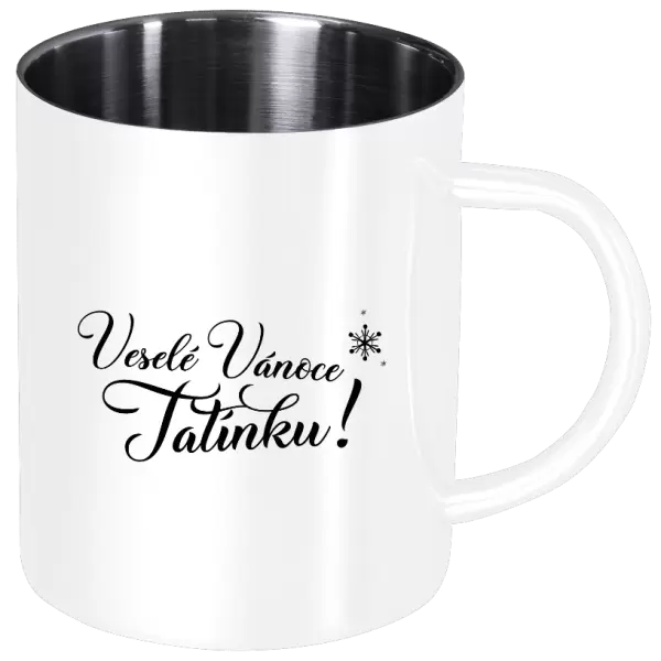 Nerezový hrnek Veselé Vánoce tatínku