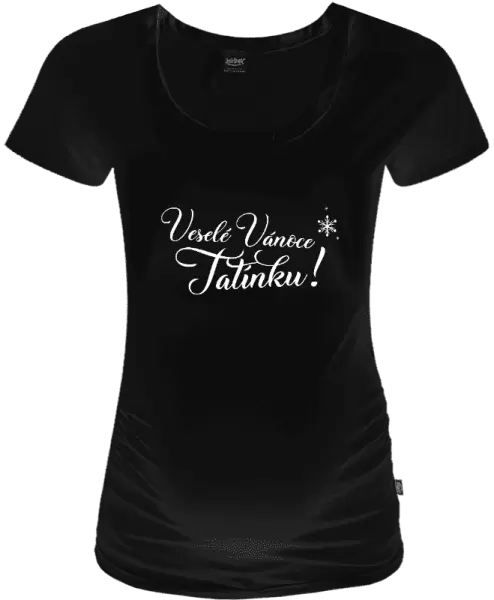 Vánoční těhotenské tričko Veselé Vánoce tatínku