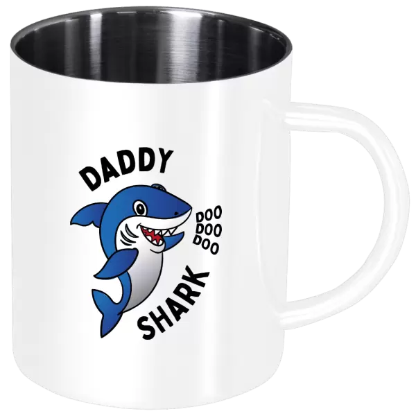 Nerezový hrnek Daddy Shark