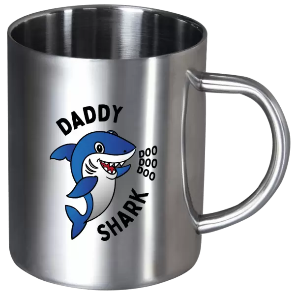 Nerezový hrnek Daddy Shark