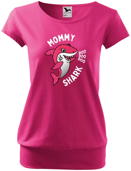 Těhotenské tričko Mommy Shark