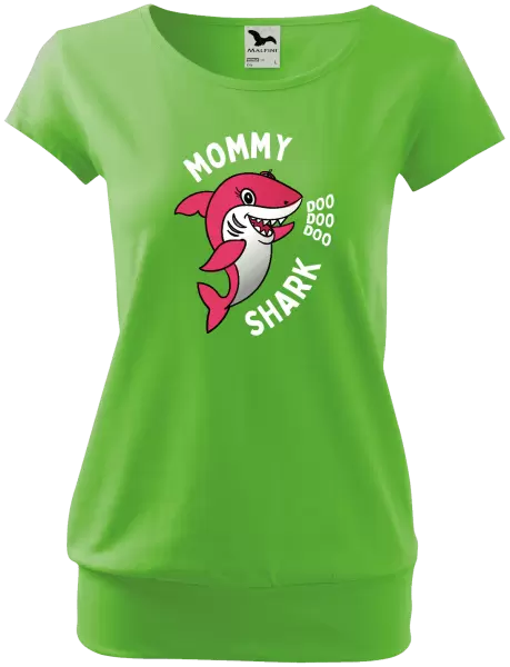 Těhotenské tričko Mommy Shark