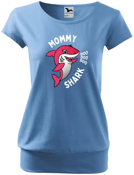 Těhotenské tričko Mommy Shark