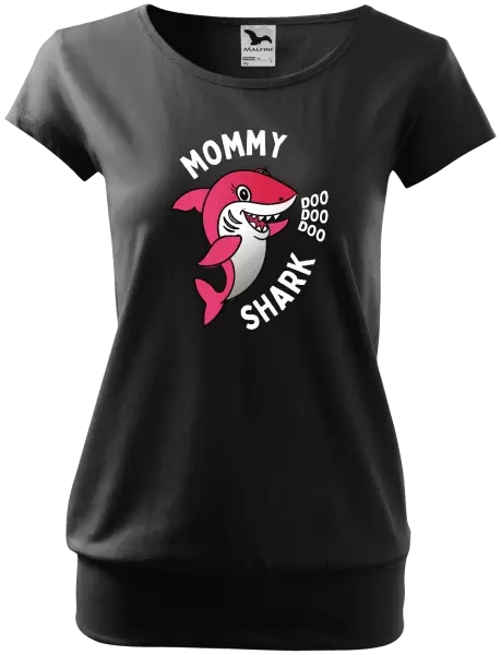 Těhotenské tričko Mommy Shark
