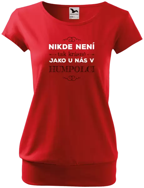 Dámské tričko Nikde není tak krásně, jako u nás v ...