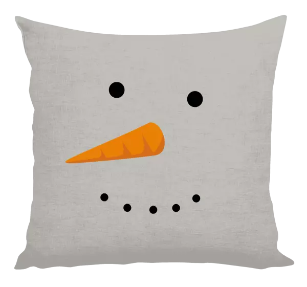 Vánoční polštář Sněhulák