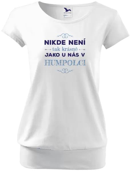 Dámské tričko Nikde není tak krásně, jako u nás v ...