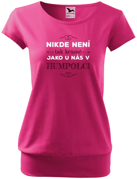 Dámské tričko Nikde není tak krásně, jako u nás v ...