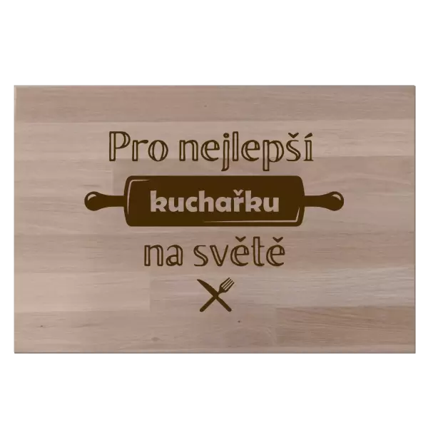 Bukové prkénko Pro nejlepší kuchařku na světě