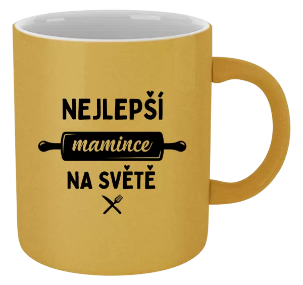Metalický hrnek Nejlepší mamince na světě - váleček