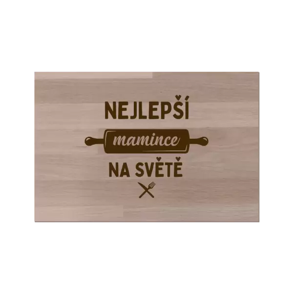 Bukové prkénko Nejlepší mamince na světě - váleček
