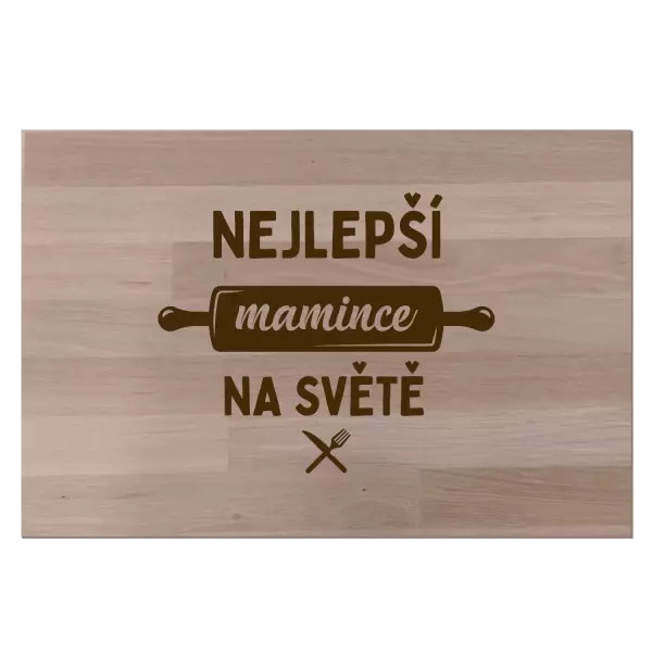 Bukové prkénko Nejlepší mamince na světě - váleček