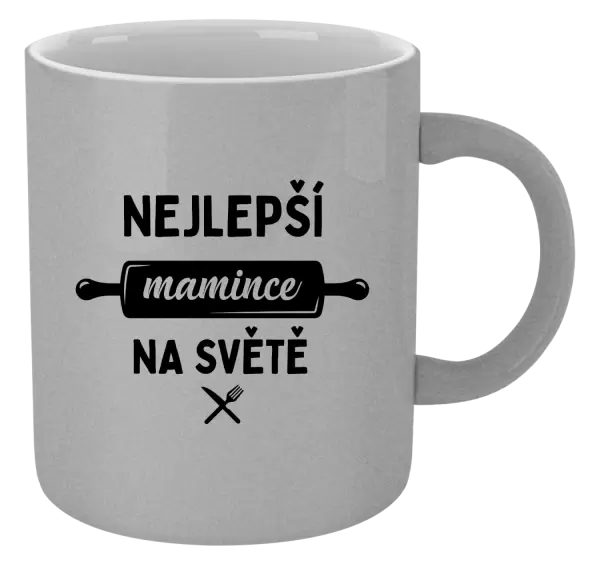 Metalický hrnek Nejlepší mamince na světě - váleček