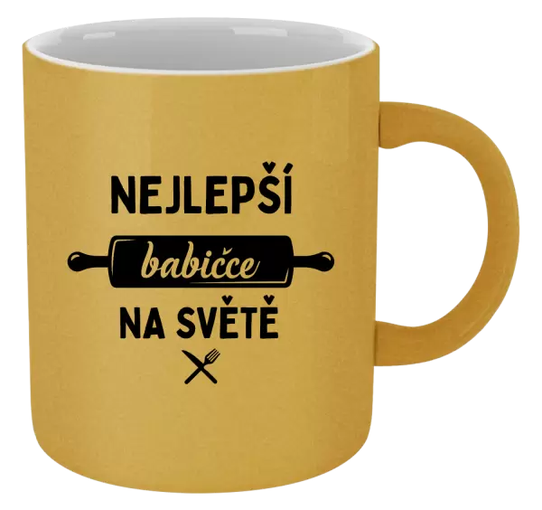 Metalický hrnek Nejlepší babičce na světě - váleček