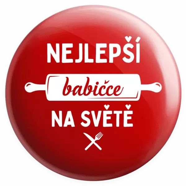 Placka Nejlepší babičce na světě - váleček
