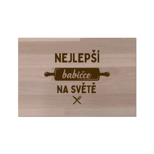 Bukové prkénko Nejlepší babičce na světě - váleček