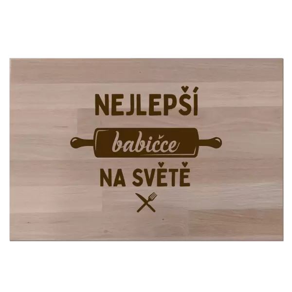 Bukové prkénko Nejlepší babičce na světě - váleček