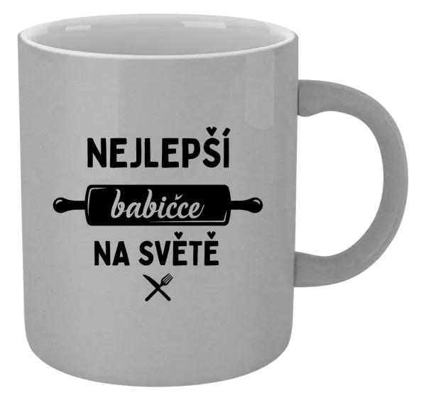 Metalický hrnek Nejlepší babičce na světě - váleček