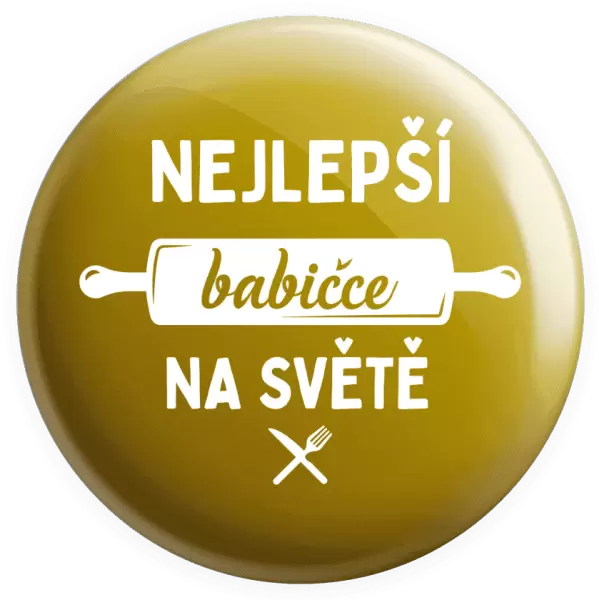 Placka Nejlepší babičce na světě - váleček
