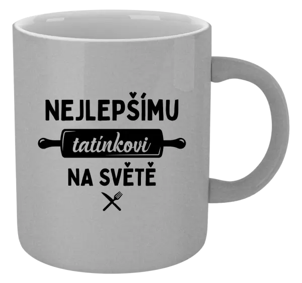 Metalický hrnek Nejlepšímu tatínkovi na světě - váleček