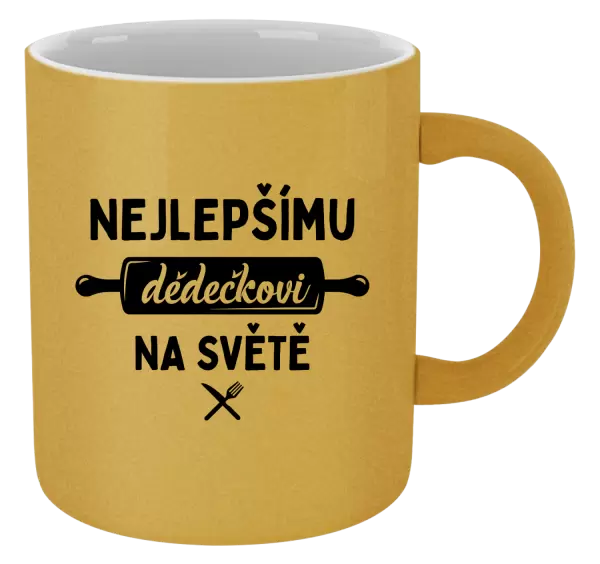 Metalický hrnek Nejlepšímu dědečkovi na světě - váleček