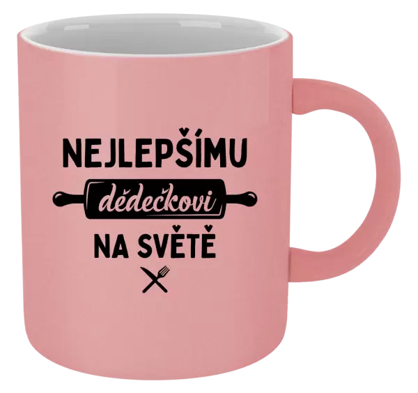 Metalický hrnek Nejlepšímu dědečkovi na světě - váleček