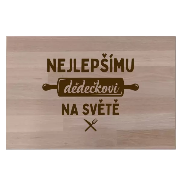 Bukové prkénko Nejlepšímu dědečkovi na světě - váleček