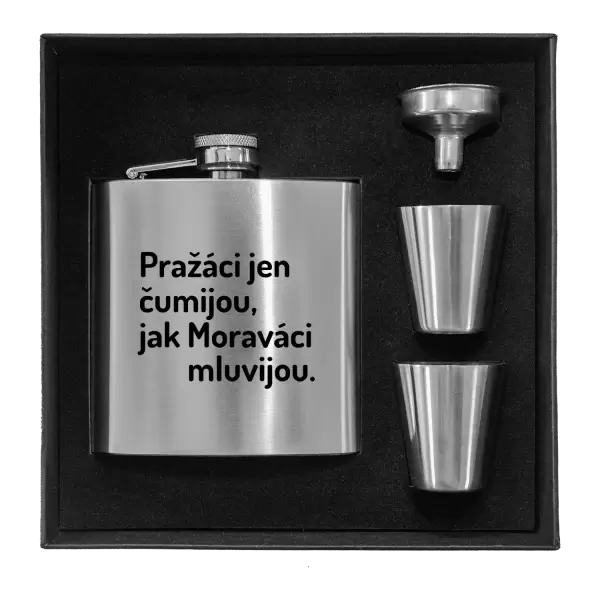 Placatka v krabičce Pražáci jen čumijou, jak Moraváci mluvijou.