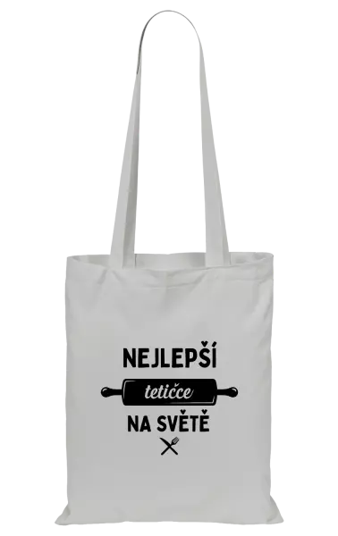 Látková taška Nejlepší tetičce na světě - váleček
