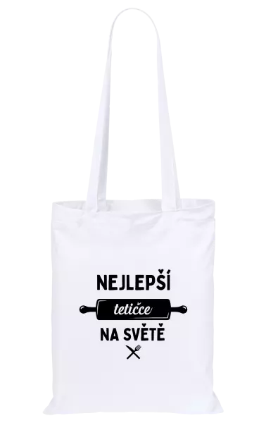 Látková taška Nejlepší tetičce na světě - váleček