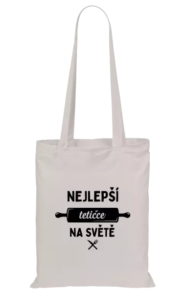 Látková taška Nejlepší tetičce na světě - váleček
