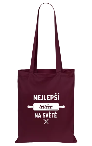 Látková taška Nejlepší tetičce na světě - váleček