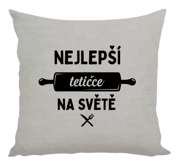 Polštář Nejlepší tetičce na světě - váleček