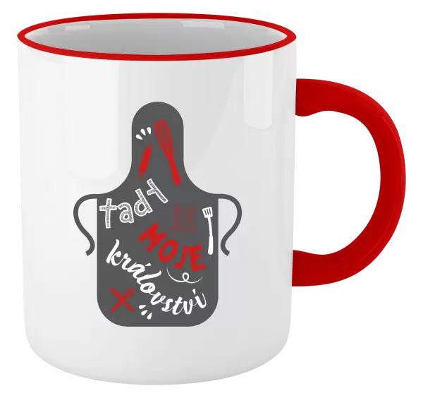 Hrnek Tady je moje království - zástěra