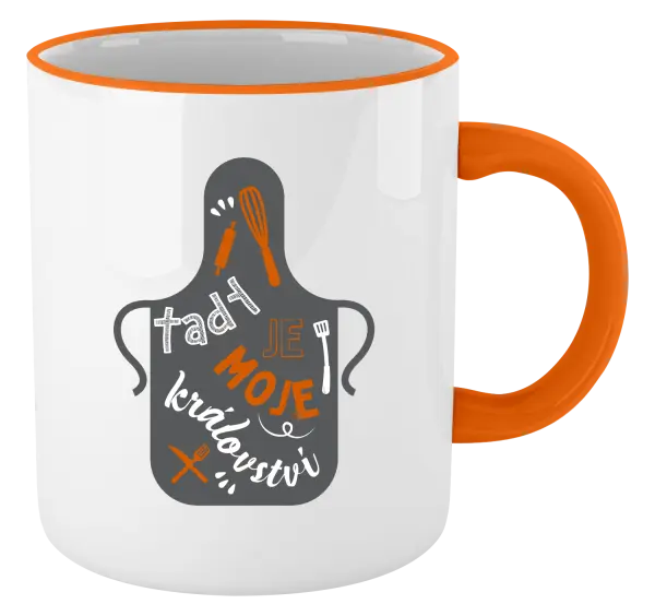 Hrnek Tady je moje království - zástěra