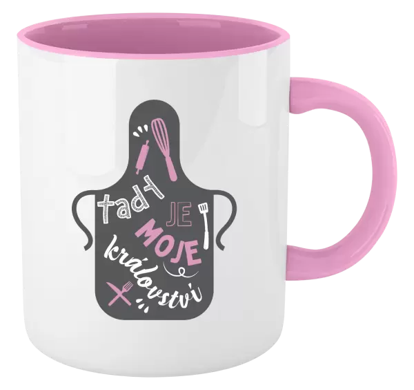 Hrnek Tady je moje království - zástěra