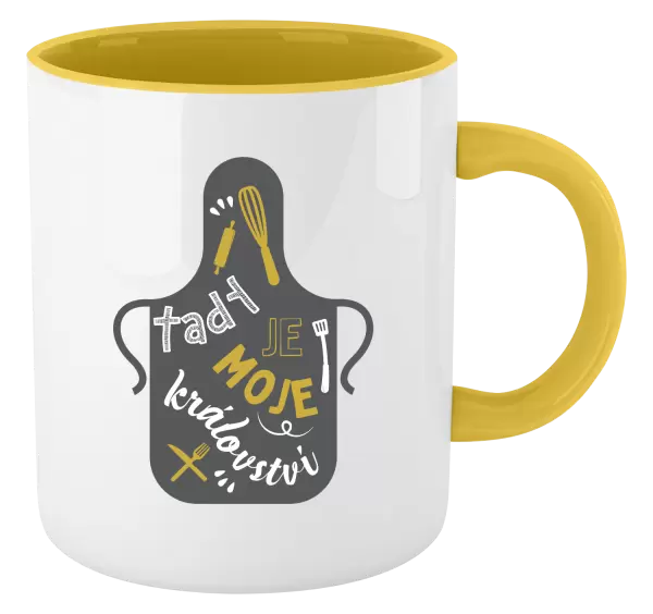 Hrnek Tady je moje království - zástěra