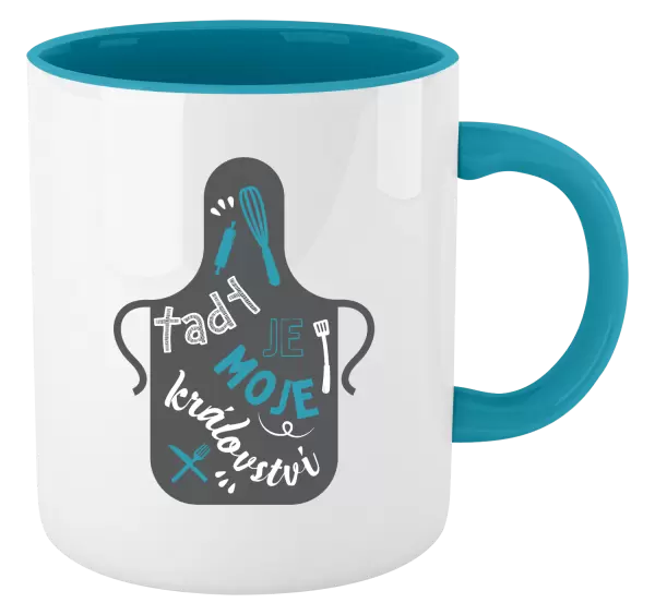 Hrnek Tady je moje království - zástěra